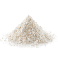Glutatione Liposomal en polvo - montaña de polvo blanco a beige sobre fondo blanco
