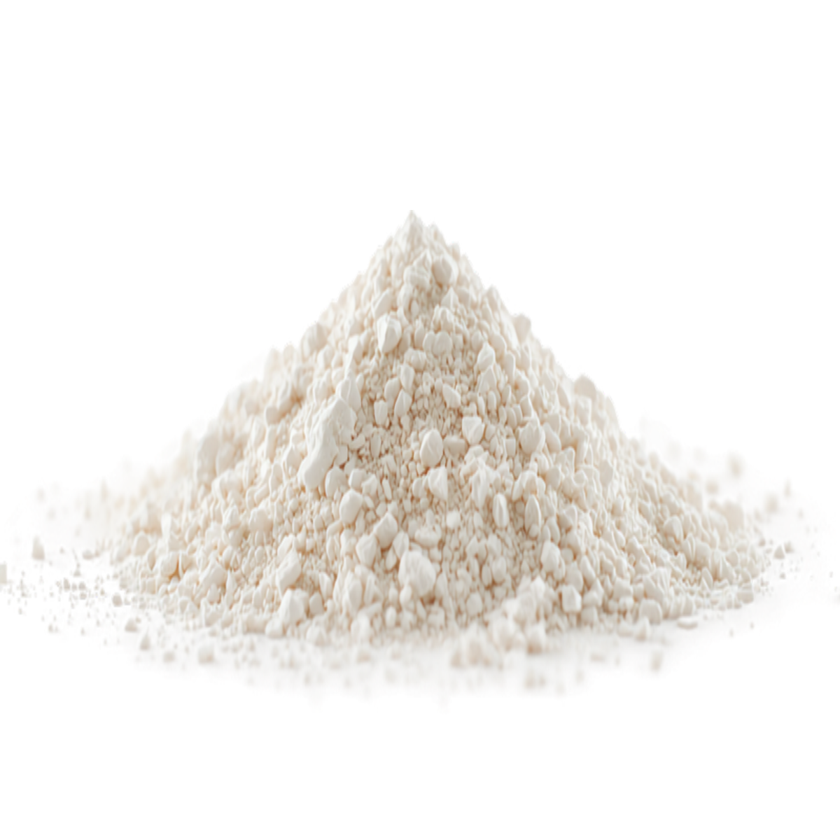 Glutatione Liposomal en polvo - montaña de polvo blanco a beige sobre fondo blanco