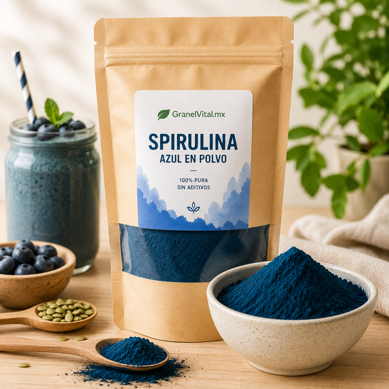 Espirulina Azul en Polvo (Ficocianina)